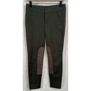 GAP Women's Riding Pants‎ Sz 0 30 Green Skinny  Equestrian Horseback Suede Patch